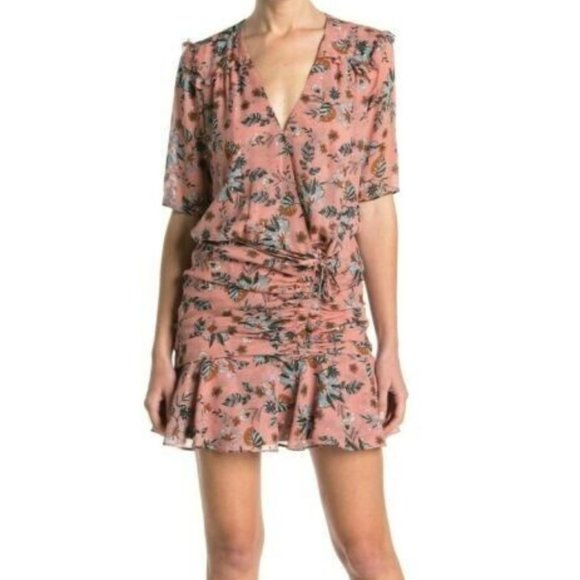 Veronica Beard Dakota Mini Dress Mauve Multi - Picture 1 of 4